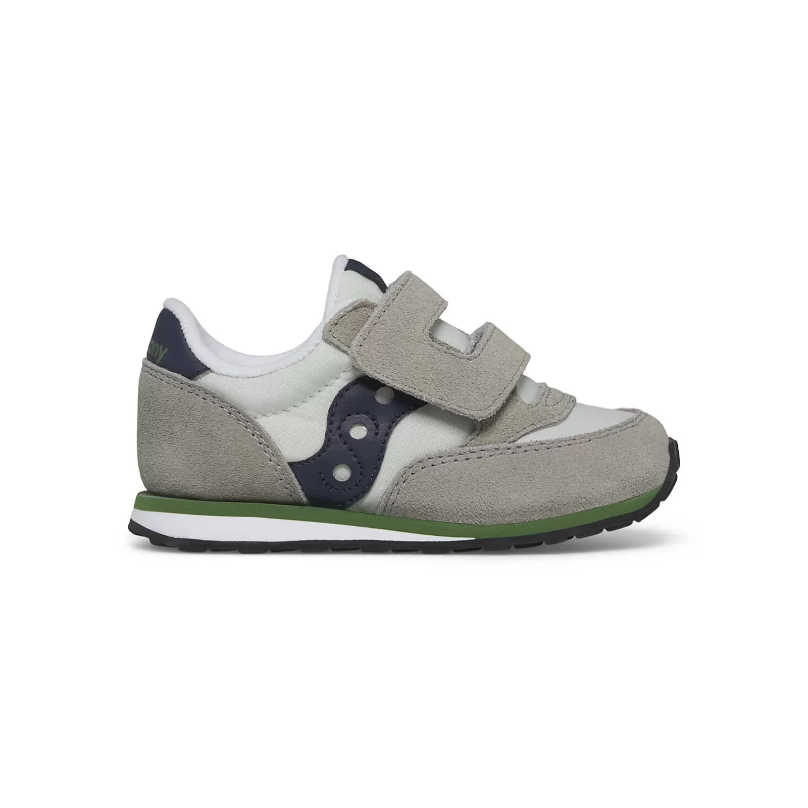 Boys<Saucony Baby Jazz Hook & Loop Sneaker Grey/Navy/Green