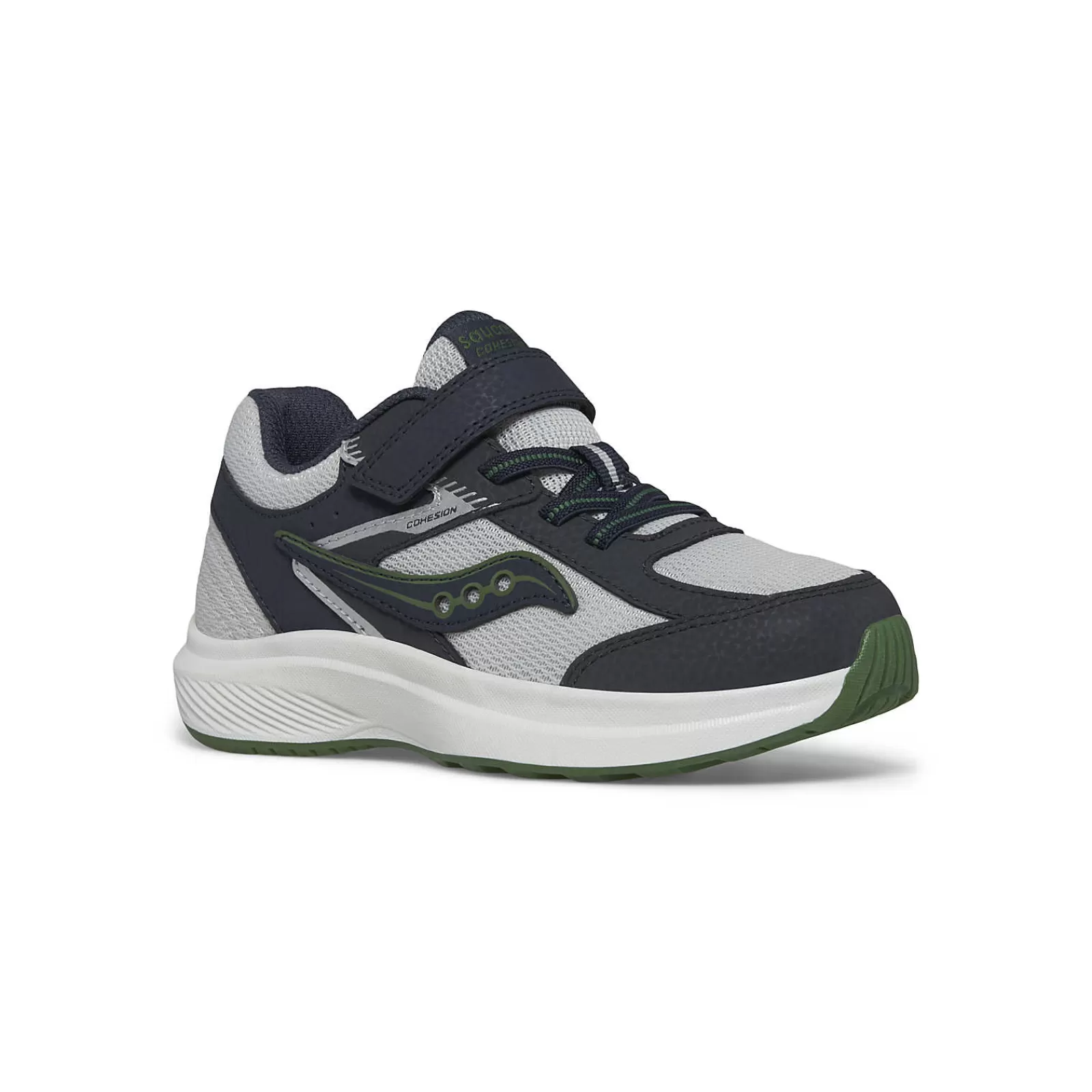 Unisex<Saucony Cohesion KDZ A/C Sneaker Navy/Grey/Green