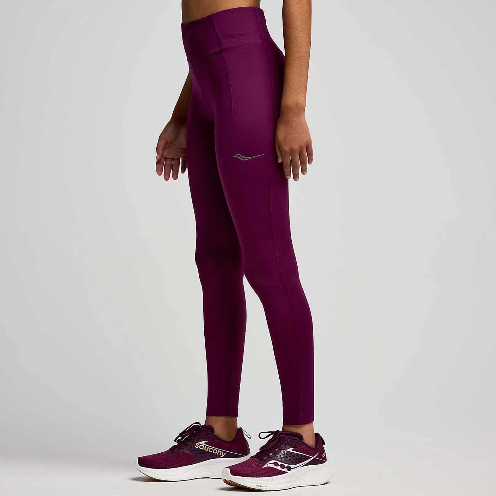 Bottoms<Saucony Fortify Crop Tight Eggplant