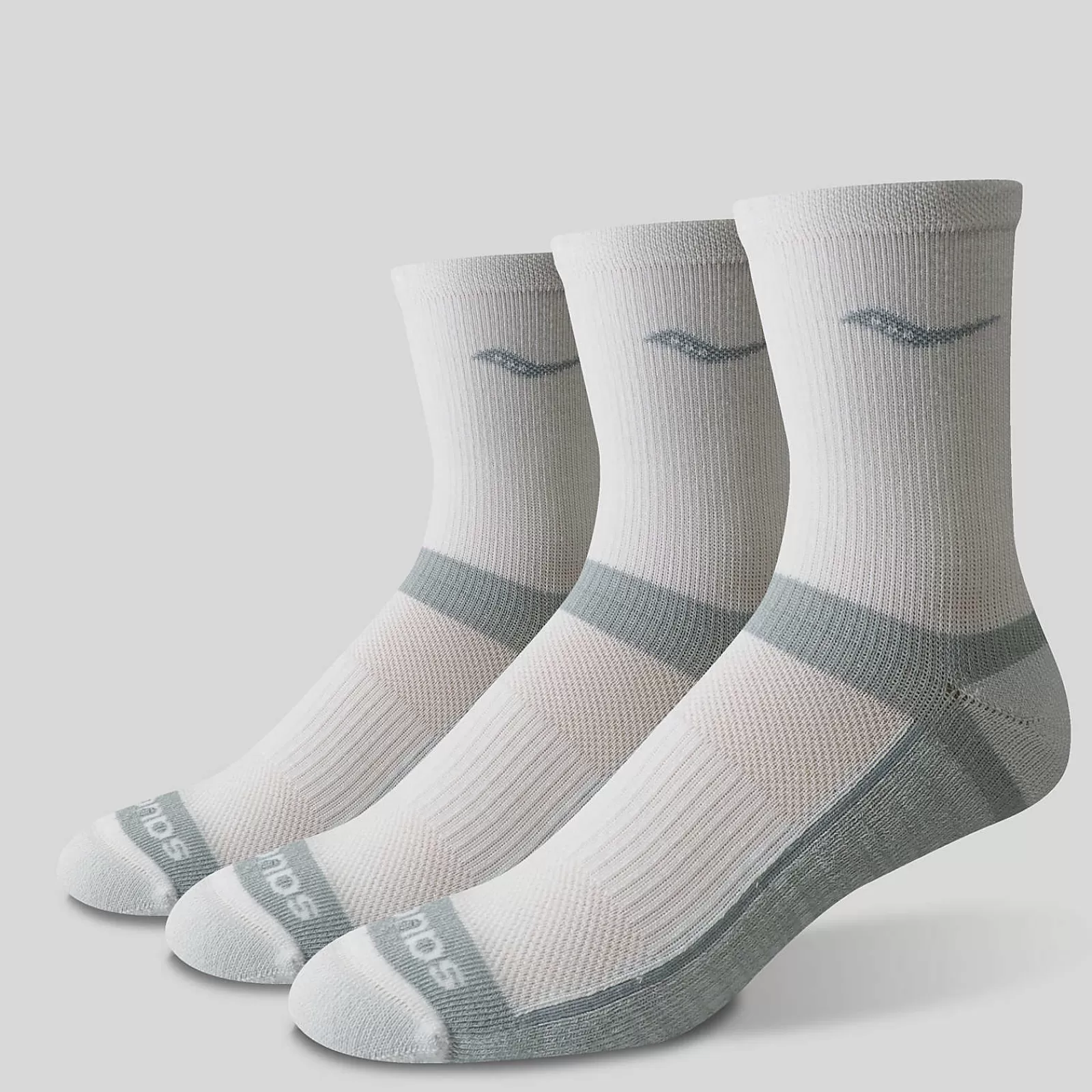 Socks<Saucony Inferno Cushion Mid 3-Pack Sock White