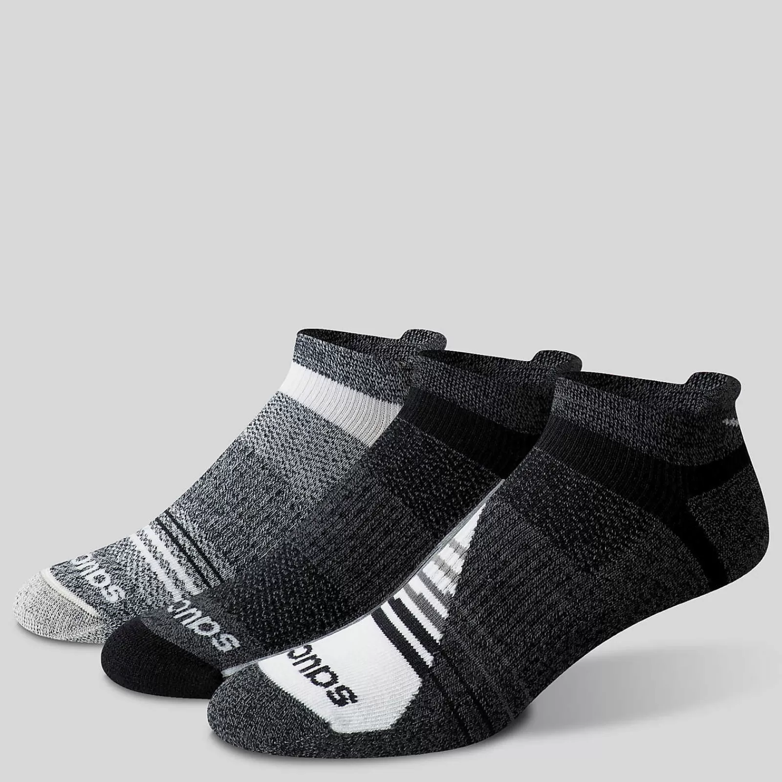 Socks | Socks<Saucony Inferno Merino Wool Blend No Show 3-Pack Sock GreyMarl