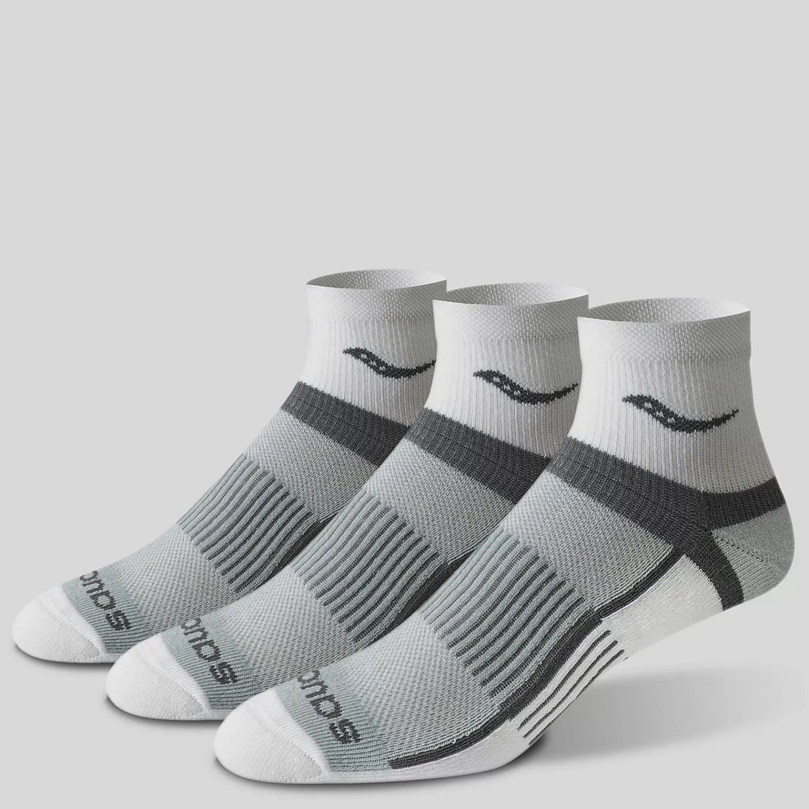 Socks<Saucony Inferno Quarter 3-Pack Socks White