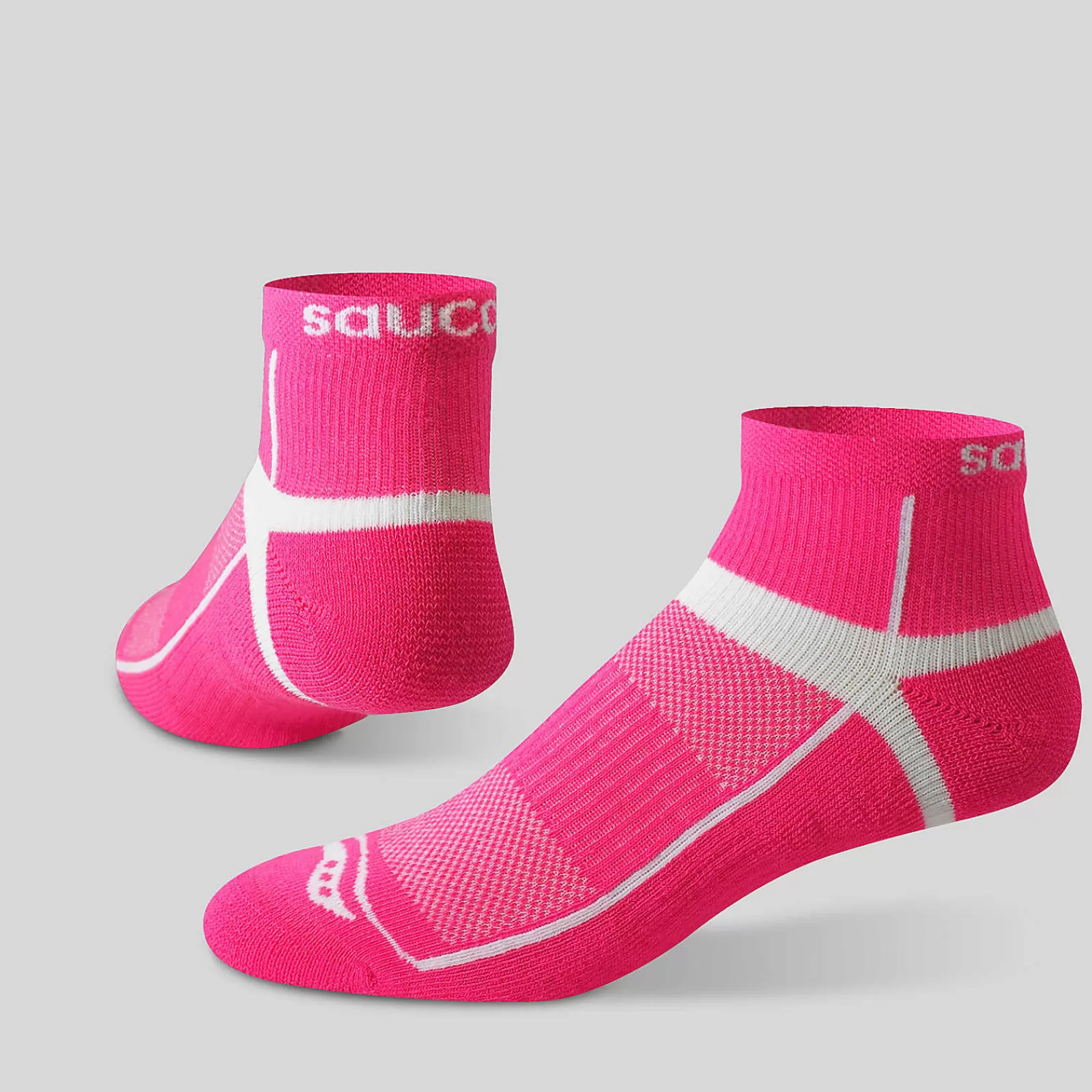 Socks<Saucony Inferno Quarter 3-Pack Socks BrightPink