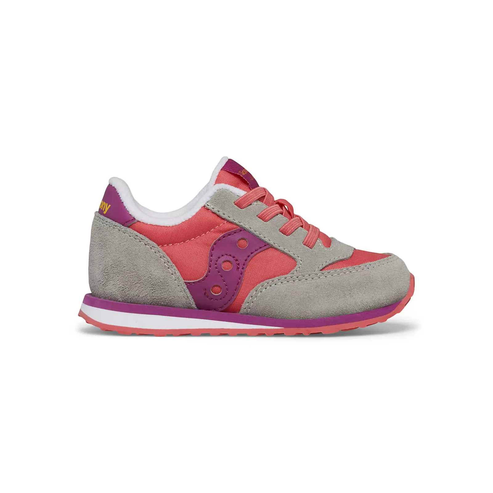 Girls<Saucony Jazz Jr Sneaker Grey/Purple/Coral