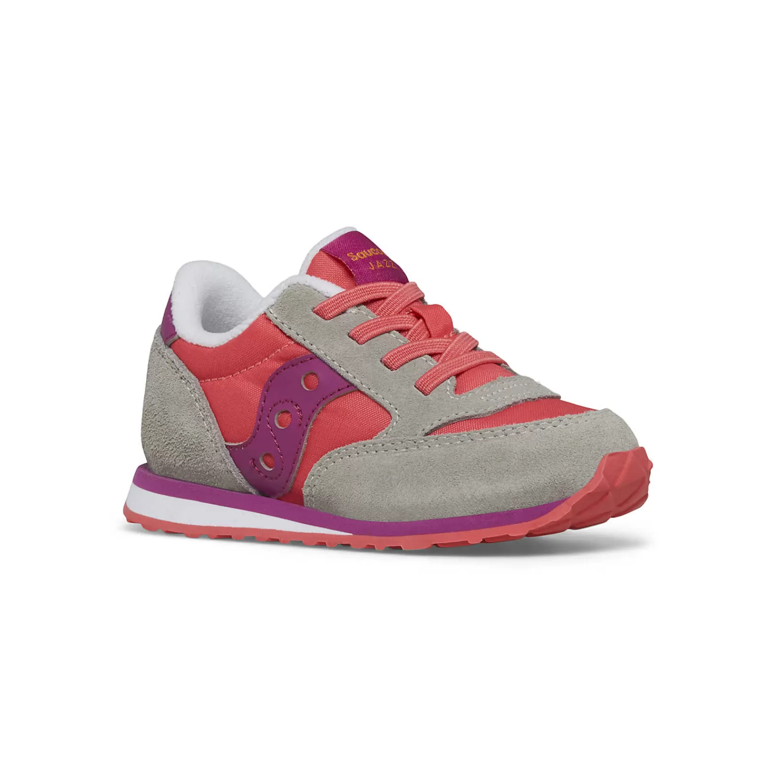 Girls<Saucony Jazz Jr Sneaker Grey/Purple/Coral