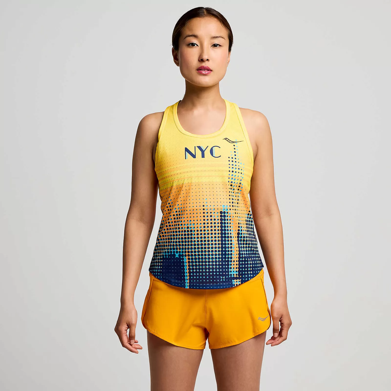 Tops<Saucony NYC Stopwatch Graphic Singlet NewYork2024