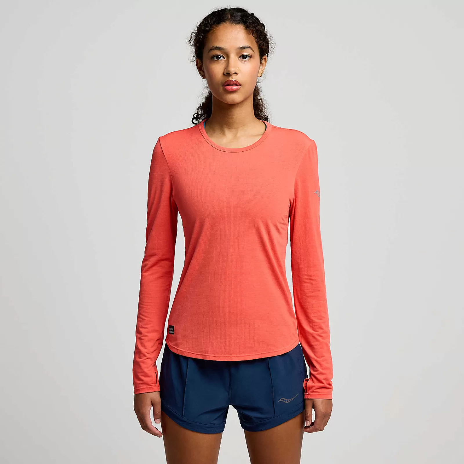 Tops<Saucony Stopwatch Long Sleeve CayenneHeather