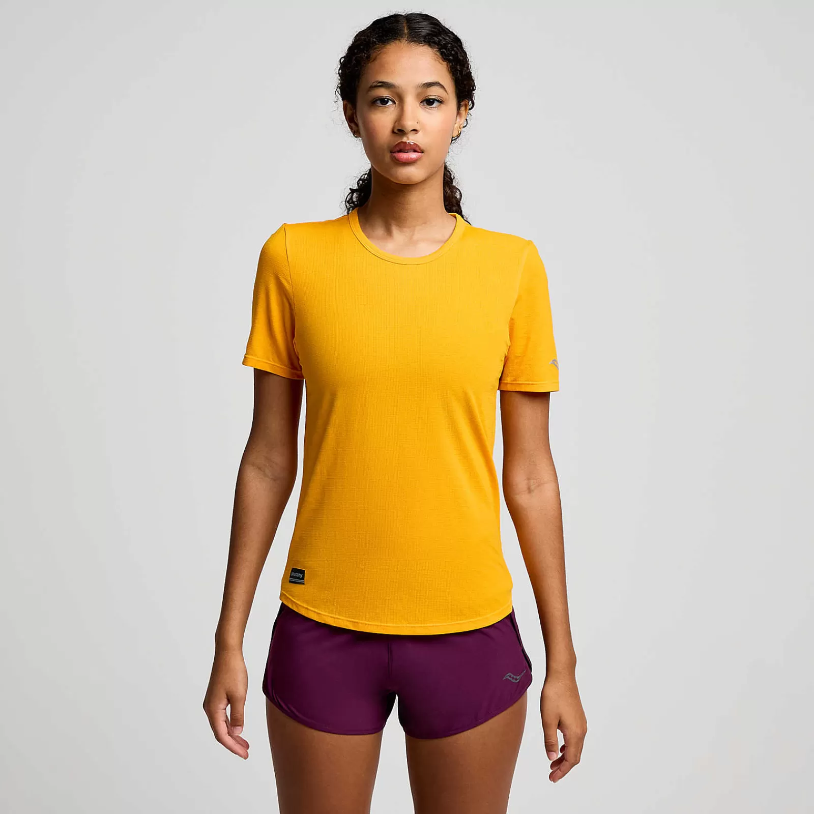 Tops<Saucony Stopwatch Short Sleeve PeelHeather