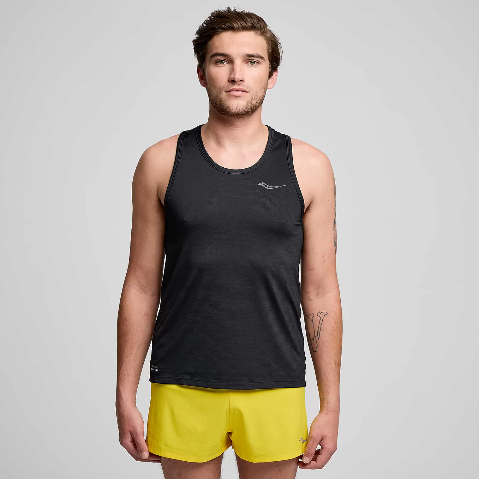 Tops<Saucony Stopwatch Singlet Black