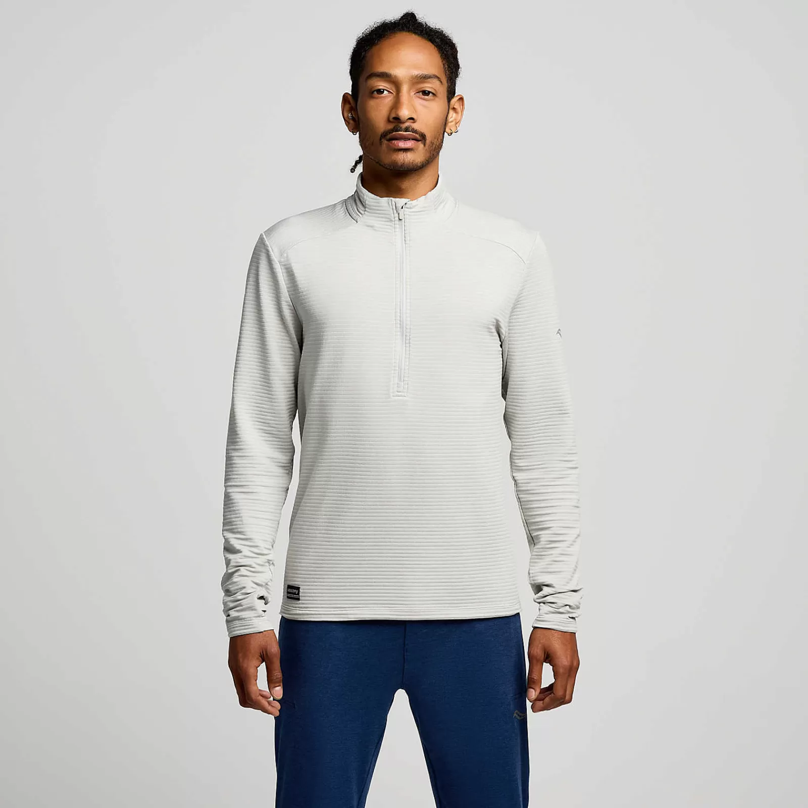 Jackets<Saucony Triumph 3D 1/2 Zip GreyHeather